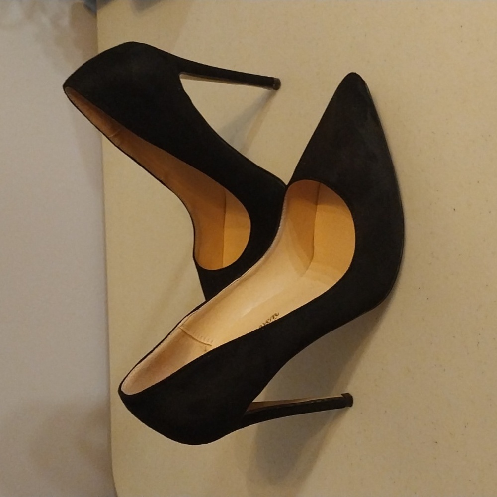 Modemoven Black Stiletto Velvety High Heels Size 8.5